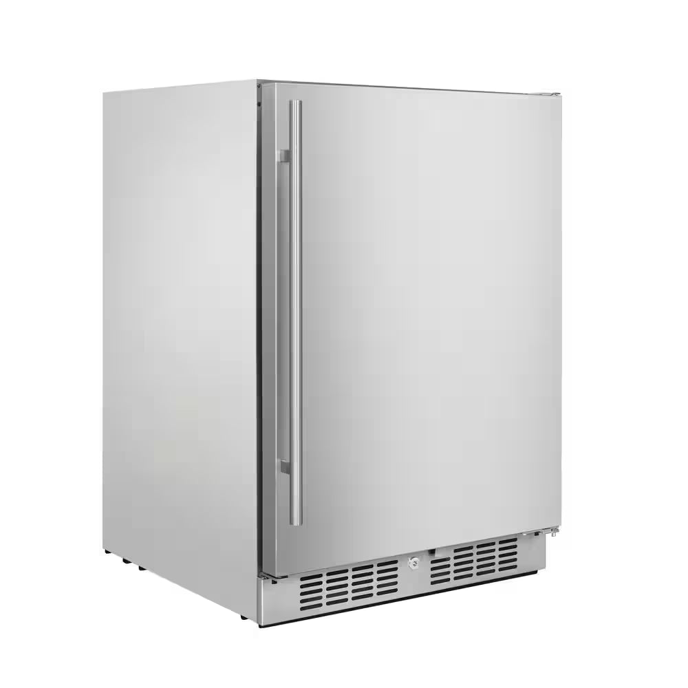 24 In. 5.6 Cu. Ft. Built-In Outdoor Refrigerator in Stainless Steel