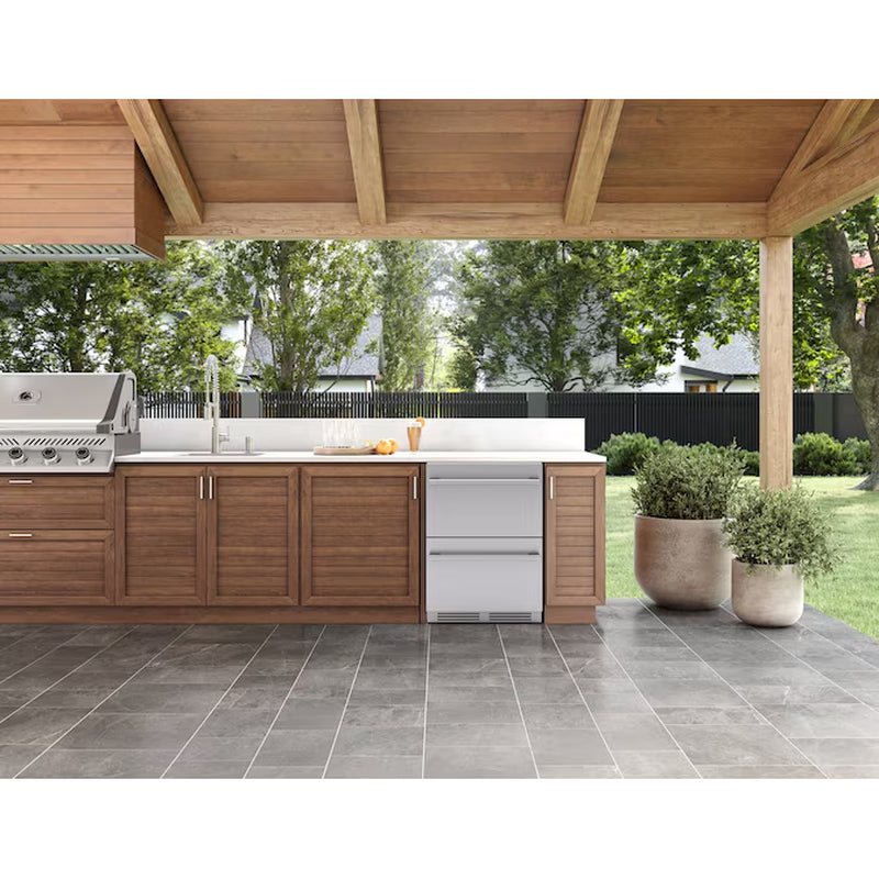 Presrv Dual Zone Outdoor 24-In 2 -Drawer Built-In Drawer Refrigerator ( Stainless Steel )