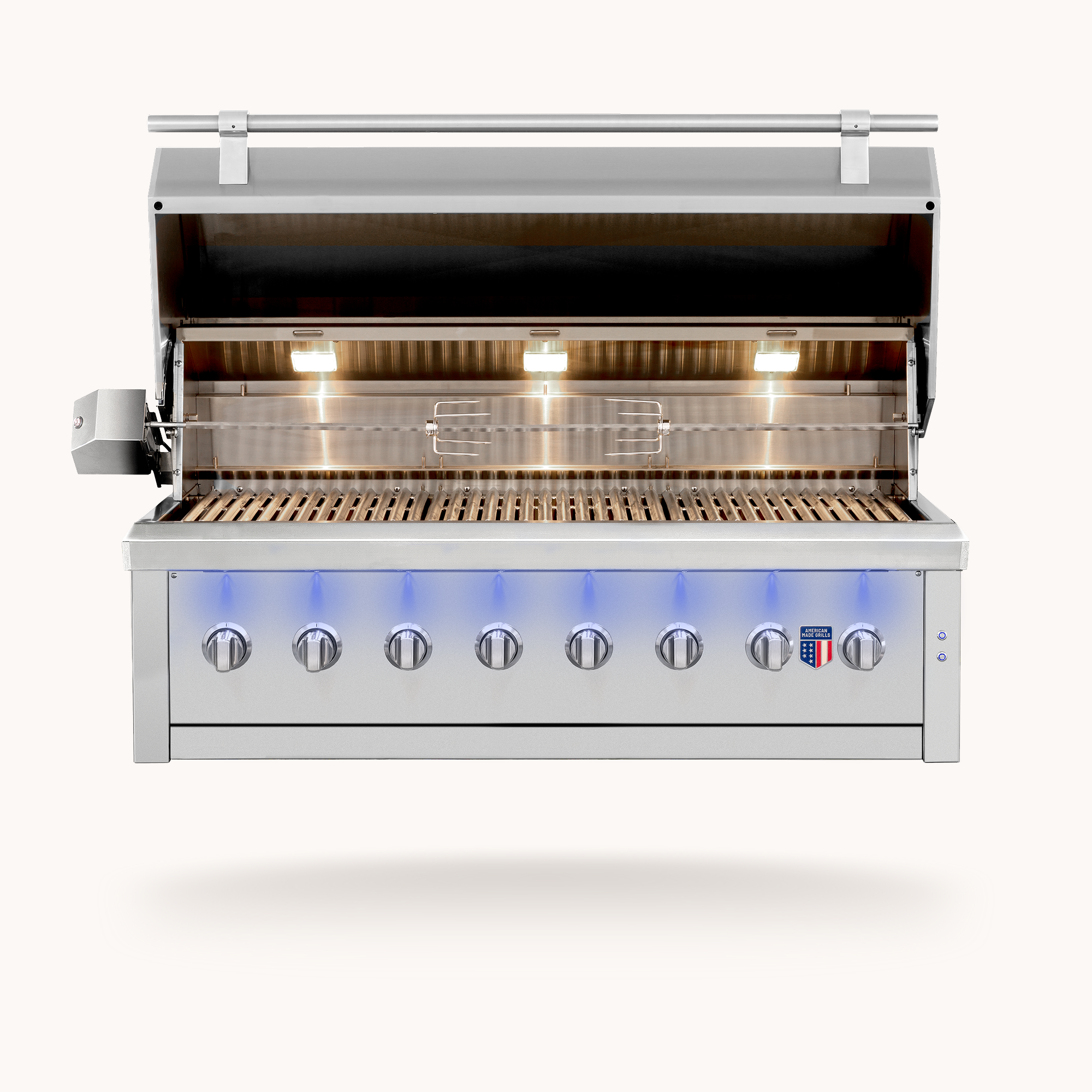 American Made Grills Ovation 54-Inch Built-In Hybrid Gas / Charcoal / Wood Grill