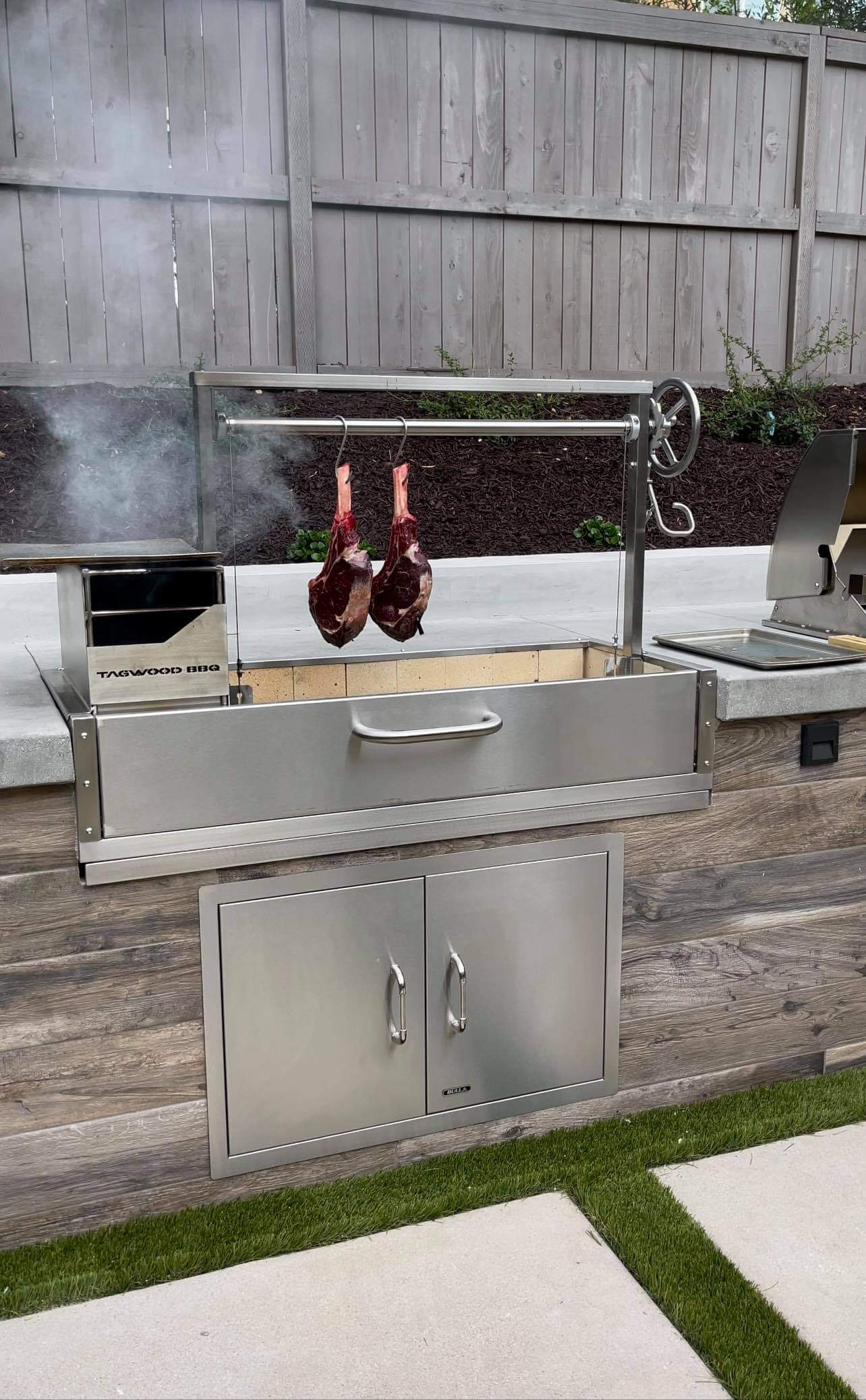 Tagwood BBQ05SS Built-In Santa Maria Argentine Grill