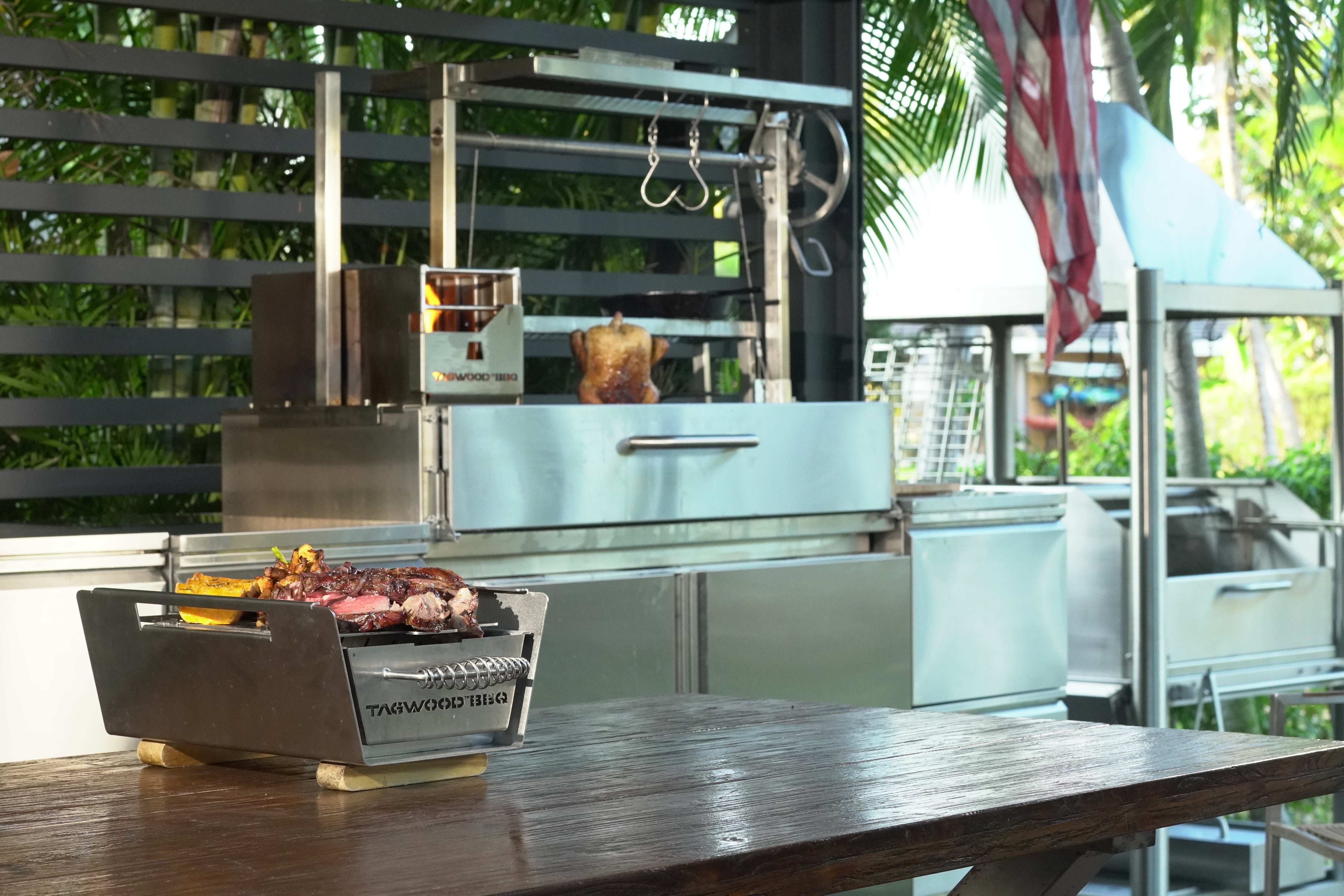 Tagwood BBQ05SS Built-In Santa Maria Argentine Grill