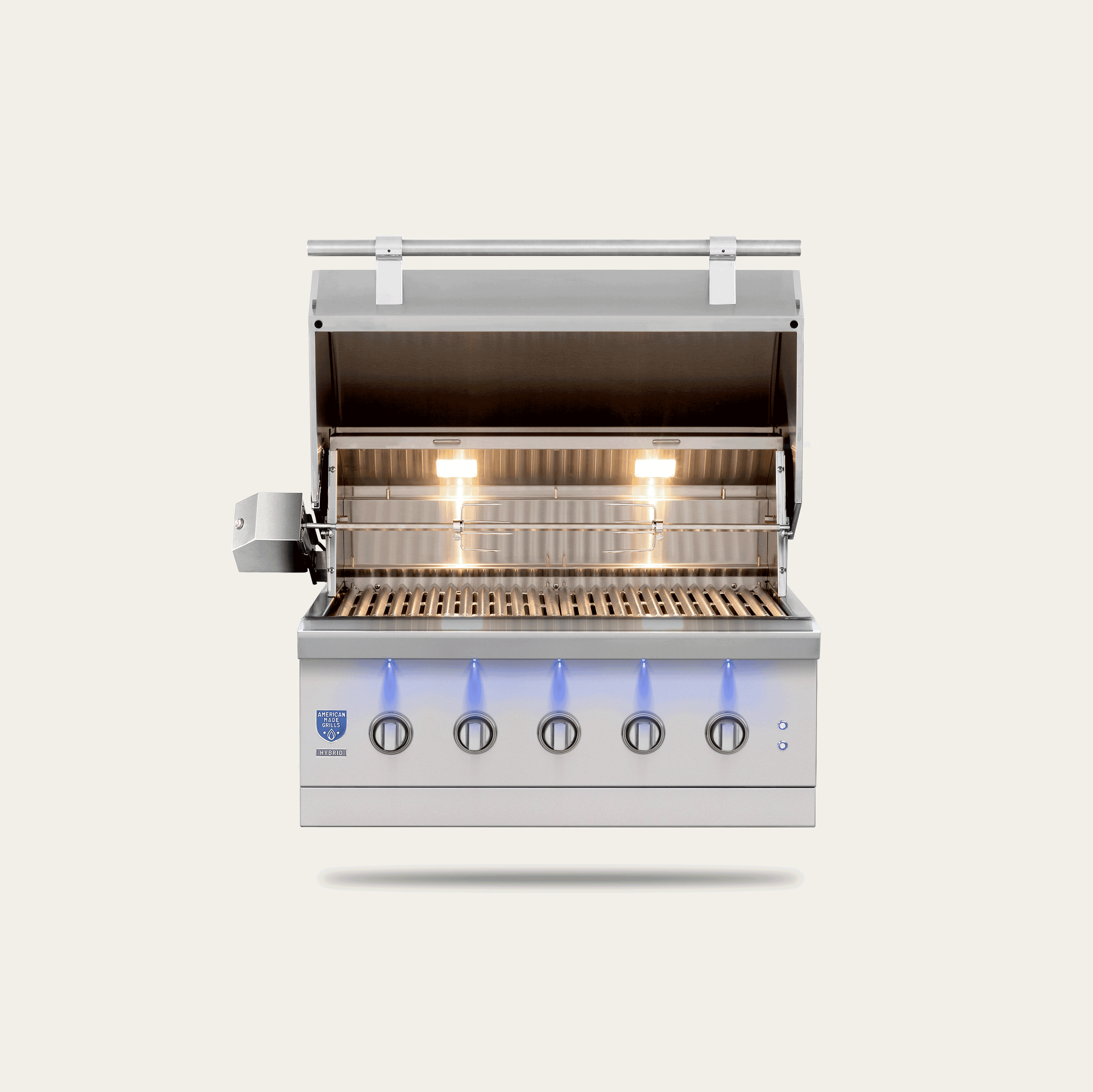 American Made Grills Encore 36-Inch Built-In / Freestanding Hybrid Gas / Charcoal / Wood Grill