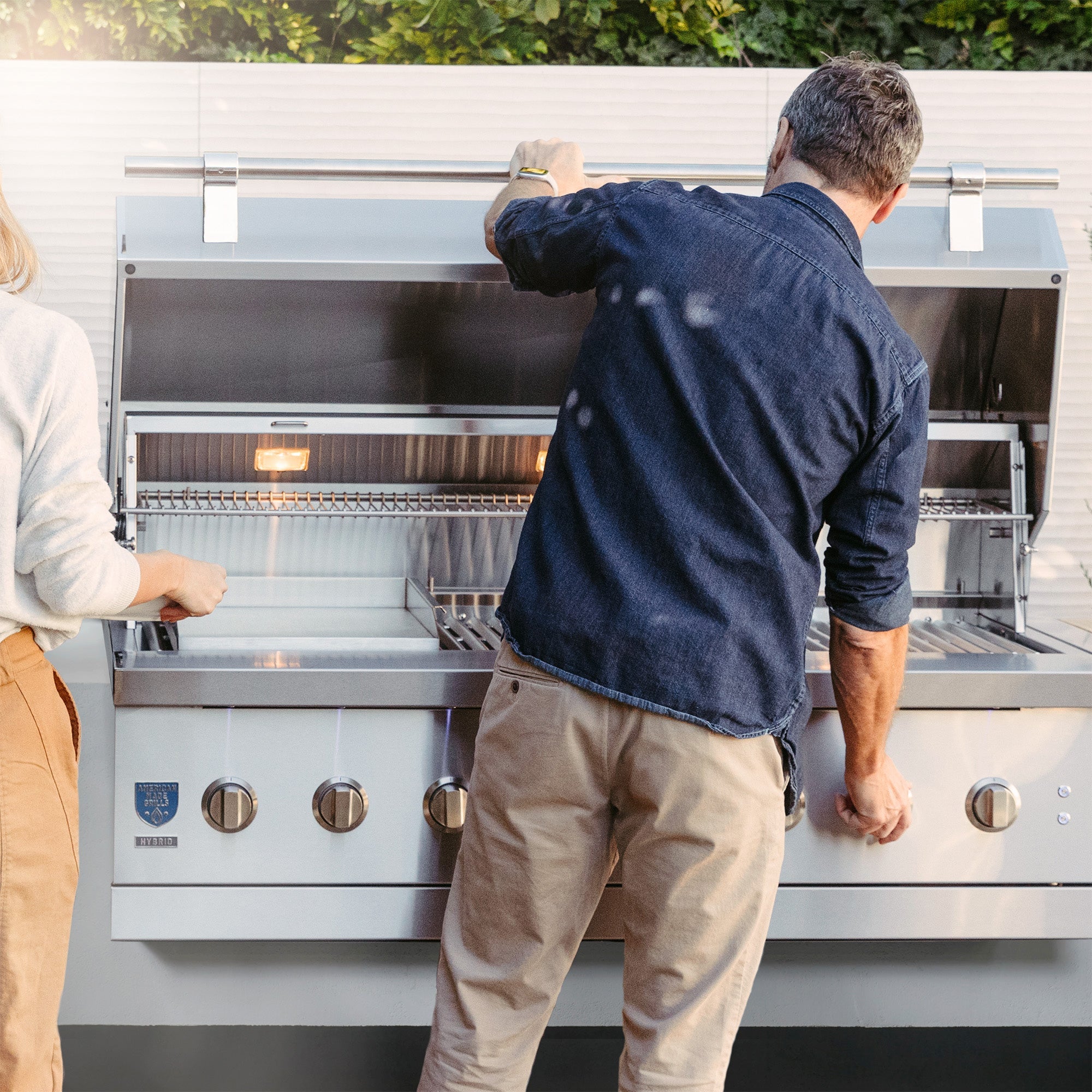 American Made Grills Encore 54-Inch Built-In / Freestanding Hybrid Gas / Charcoal / Wood Grill