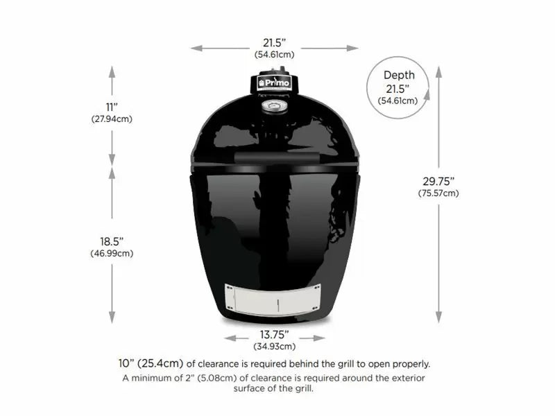 Primo Large Round Charcoal Kamado Standalone Grill Head