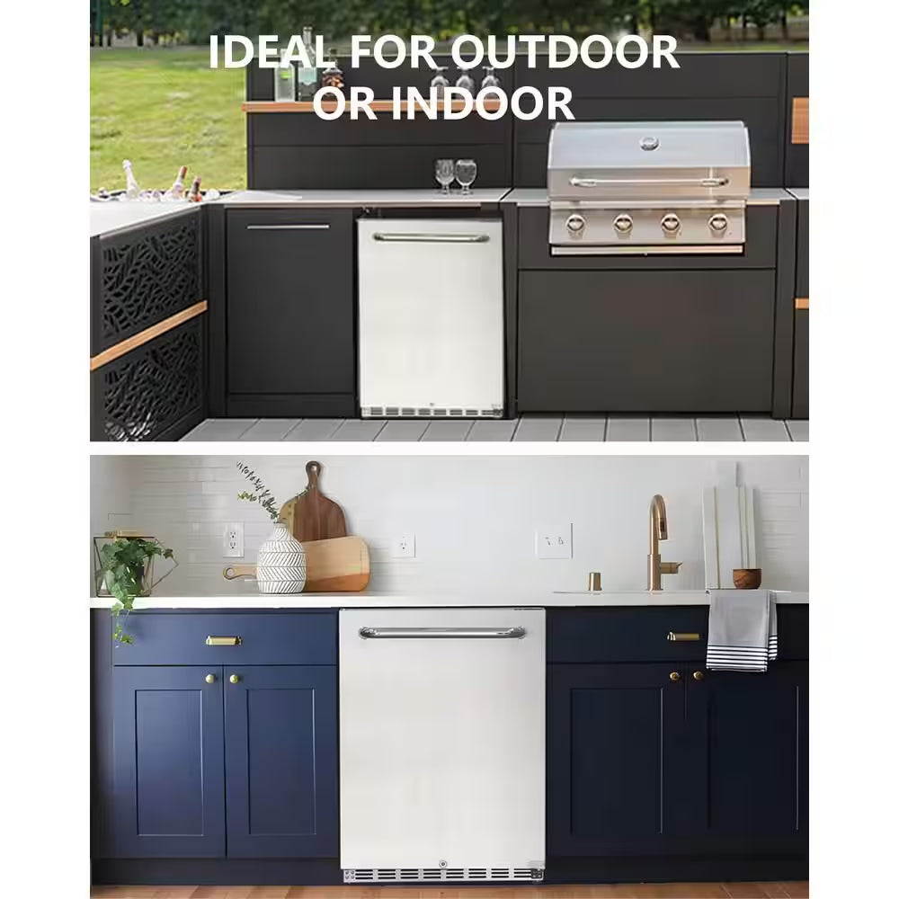 C150SD, 5.12 Cu. Ft. Built-In Dual Drawer Single Door Outdoor Indoor Undercounter Beverage Refrigerators Auto Defrost