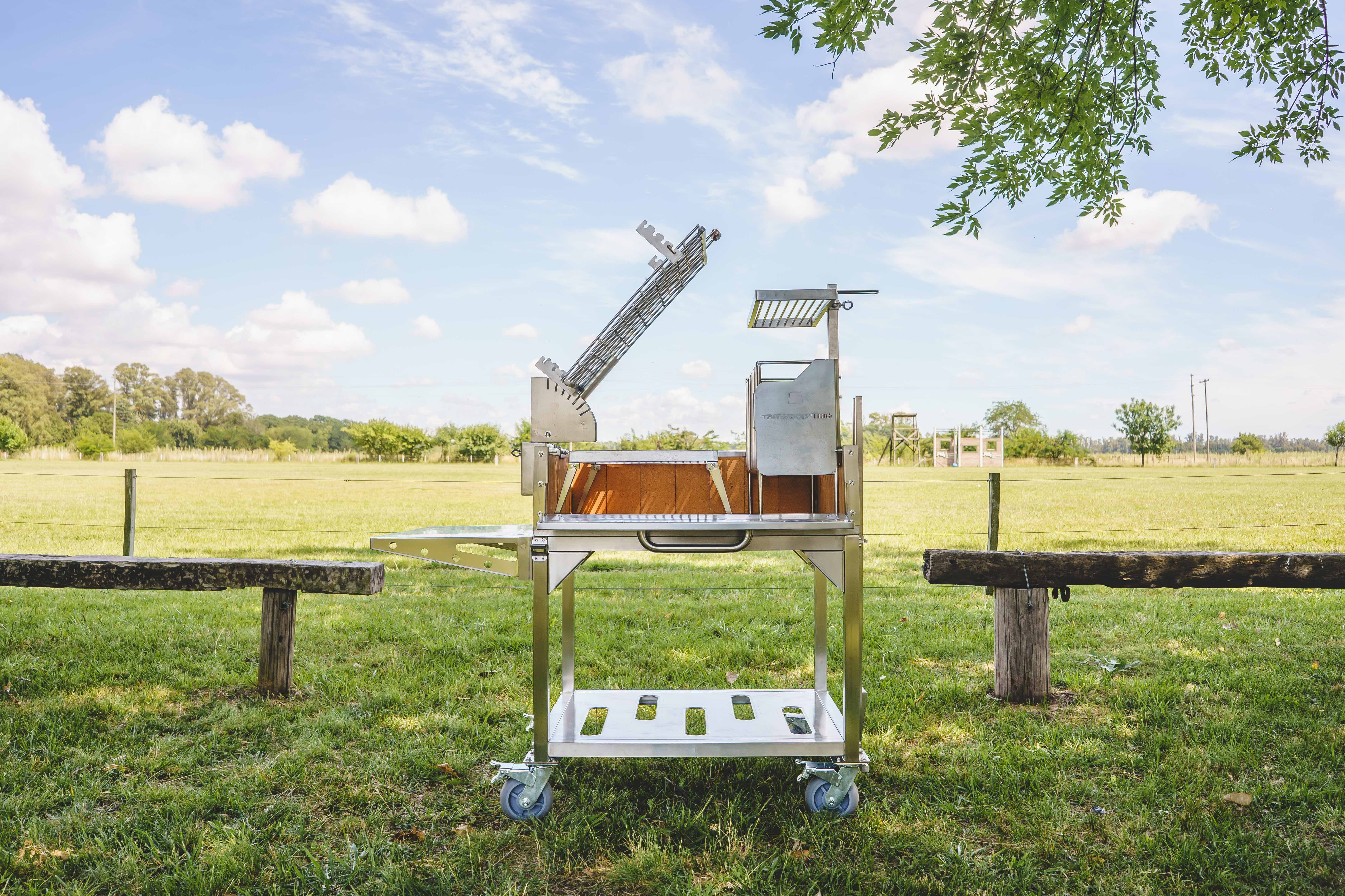 Tagwood BBQ33SS Argentine Clamp Grill with Firebox – 304 Stainless Steel