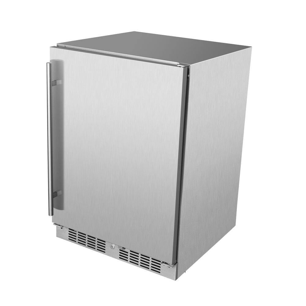 24 In. 5.6 Cu. Ft. Built-In Outdoor Refrigerator in Stainless Steel