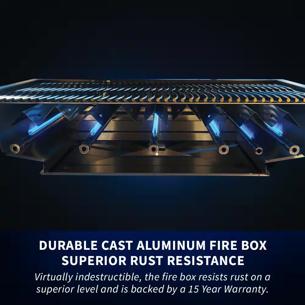 Rogue 4-Burner Propane Gas Grill in Stainless Steel with Infrared Rear and Side Burners