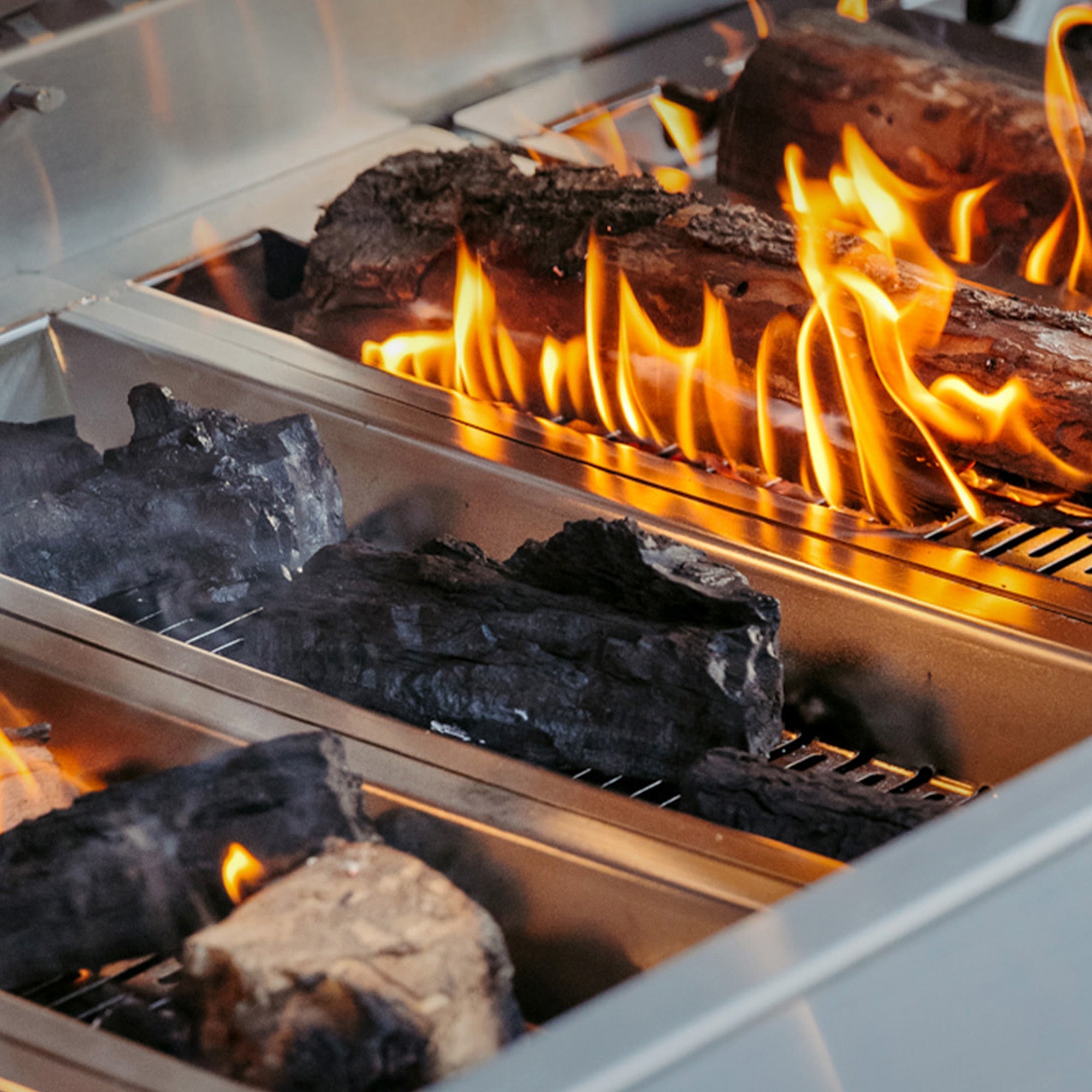 American Made Grills Muscle 54-Inch Built-In / Freestanding Hybrid Gas / Charcoal / Wood Grill